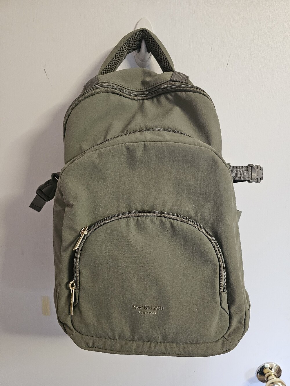 Issac Mizrahi Olive Green Womens Backpack